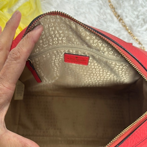 Kate Spade Red Satchel with Textured Design - Picture 11 of 14